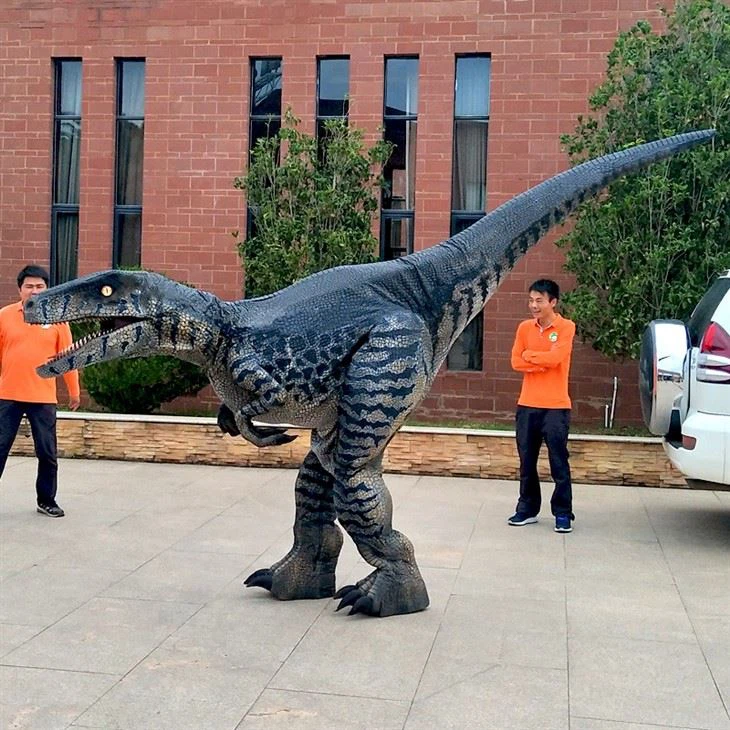 Robotszimulációs Velociraptor mechanikus jelmez